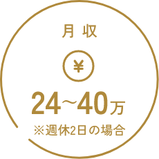 月 収24～40万
